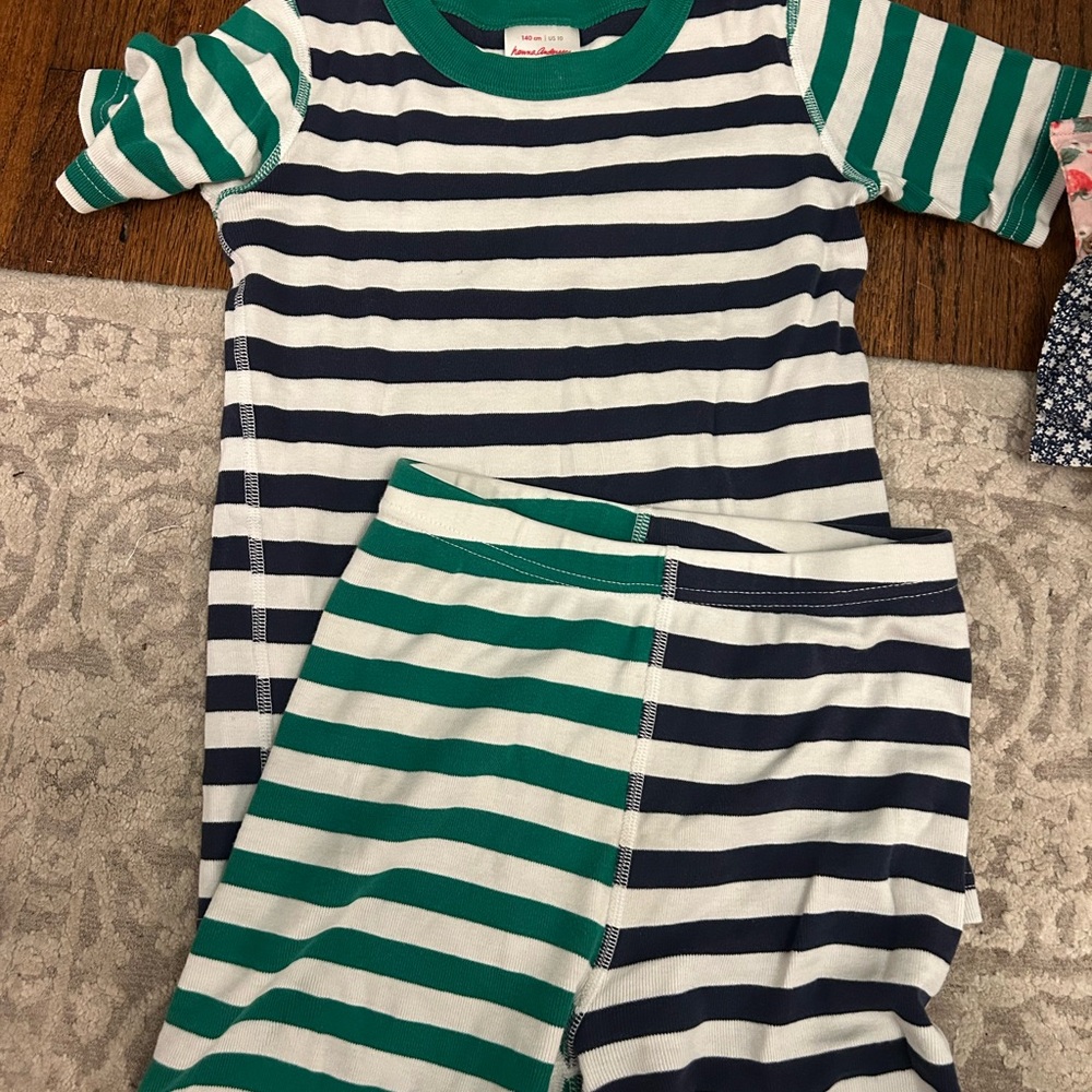 Hanna Andersson Bundle Two Shortjohns Striped Pajamas
